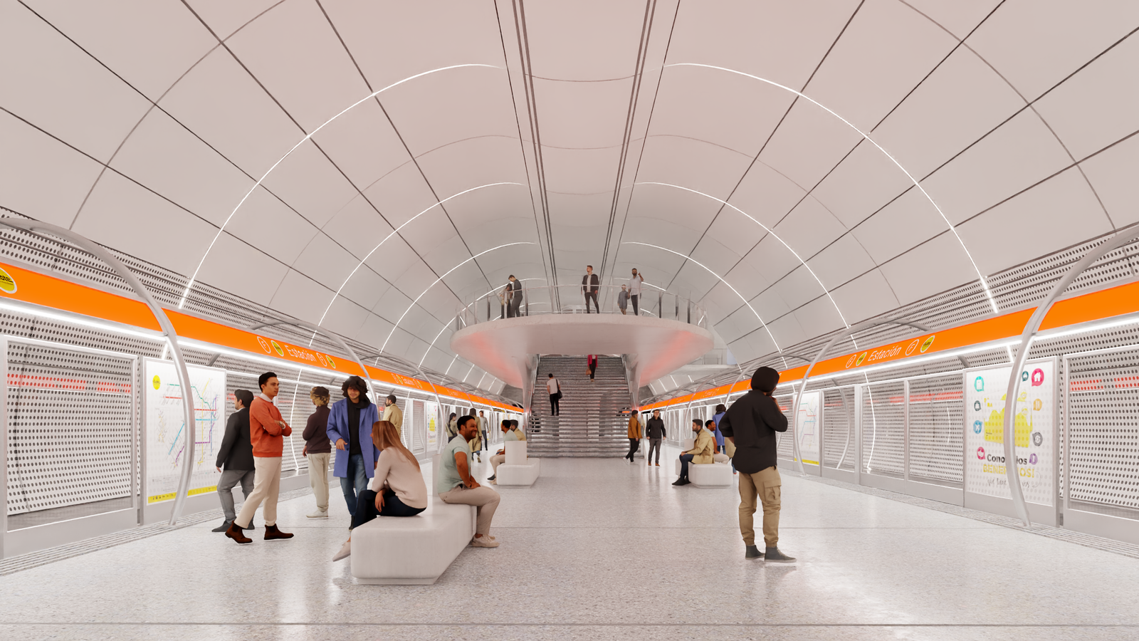 Esquema de la futura Línea F del subte de Buenos Aires